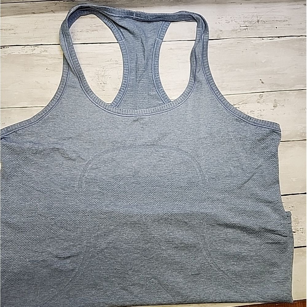 Lululemon Shirt Gray Slate Swiftly Tech Racerback Tank Top Hip Lenght 8/M NO TAG